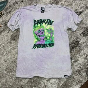 Broken Promises purple tie dye shirt